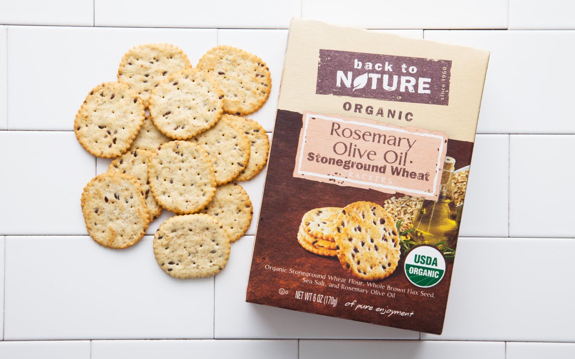 Organic Rosemary & Olive Oil Stoneground Wheat Crackers Back to Nature SF Bay Good Eggs